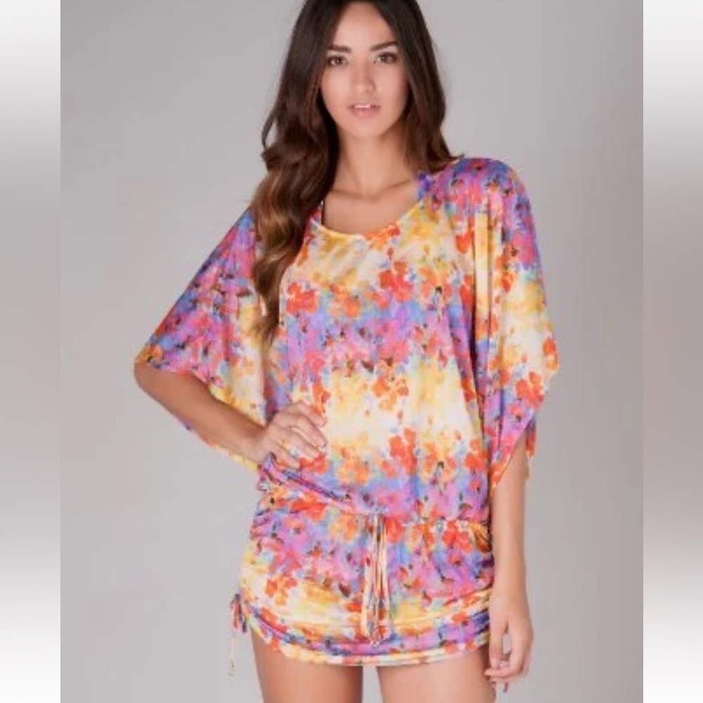 Luli Fama South Beach Dress Cover Up Dulce Tormento Medium Vacation Resortwear